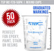 20 oz. (600ml) Graduated Plastic Mixing Cups - Box of 50