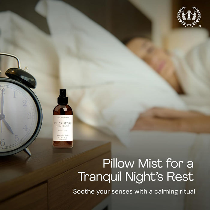 Pillow Ritual - Aromatic, Calming and Relaxing Pillow Mist, Linen and Fabric Spray - Infused with Natural Aromatherapy Essential Oils - 4 oz, Fleur du Lavender