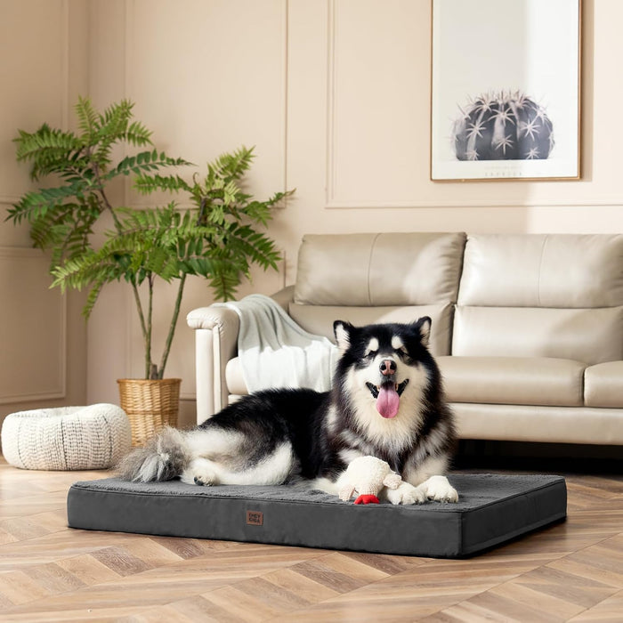 Orthopedic Dog Bed Large with Removable Washable Cover, 41IN Grey