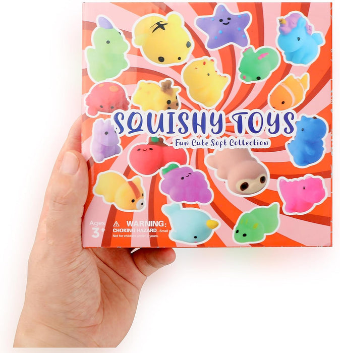 Squishies, 32 Pack Mochi Squishy Toys - Kawaii Cat Squishys Slow Rising Animals - Party Favors, Goodie Bag, Birthday Gif