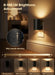 2 Pack Black Night Lights with Rotating Plug, Soft White