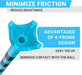 Durable Plastic Golf Tees,100/50 Pack (1-1/2", 2-3/4" & 3-1/4"), Designed to Reduce Friction and Side Spin