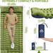Camping Sleeping Pad, Ultralight Camping Mat with Pillow, Built-in Foot Pump Inflatable Sleeping Pads Compact for Campin