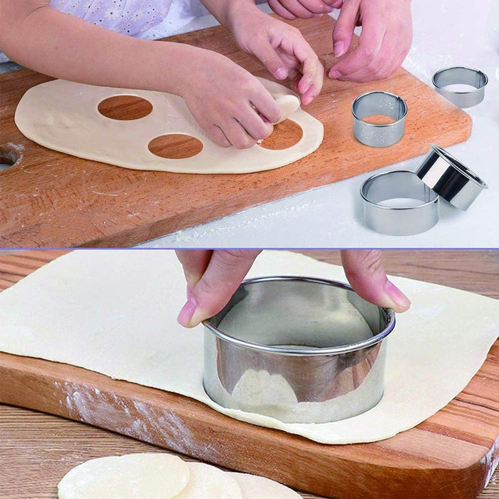 12 Pcs Round Cookie Biscuit Cutter Set, Graduated Circle Cutters