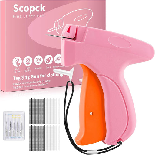 Stitch Gun for Clothes - Handheld Stitch Gun Quick Clothing Fixer - Tagging Gun - Includes 6 Needle, 1000 Black Fasteners & 1000 White Fasteners