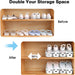 Shoe Slots Organizer, 20 Pack Adjustable Shoe Rack Stacker Storage Space Saver, Double Deck Shoe Rack Holder for Closet 