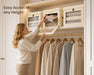 Storage Bins with Lids - Closet Organizer with Front Opening