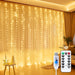 Curtain Lights, 300 LED Dimmable Twinkle Fairy Lights, 8 Modes