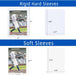 200 Card Sleeves Hard Plastic,  3"X 4" Trading Card Holder, 35PT