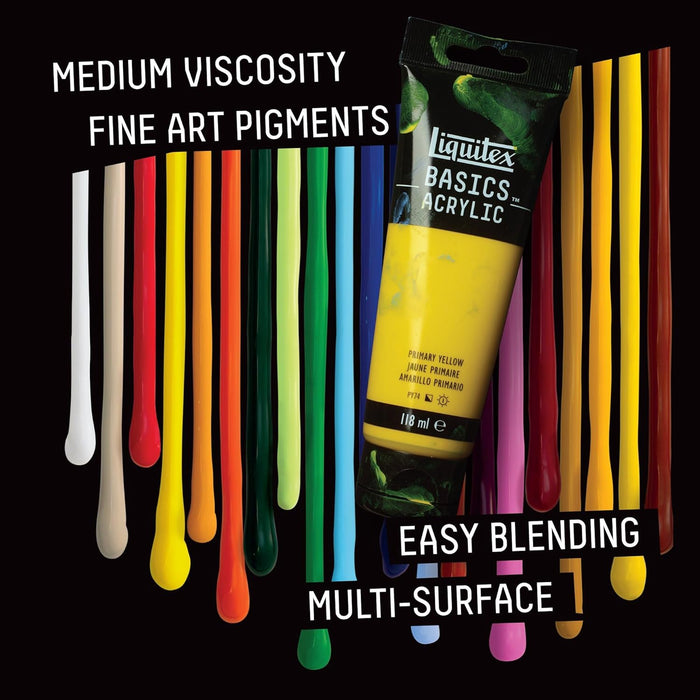 BASICS Acrylic Paint, 250ml (8.5-oz) Tube, Titanium White