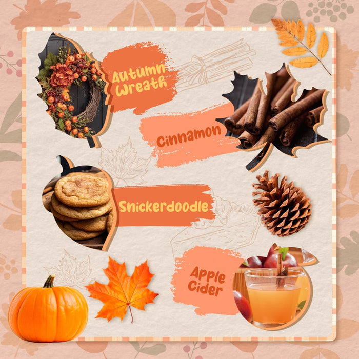 Autumn Scented Wax Melts, Fall Soy Wax Cubes/Tarts for Wax Warmer