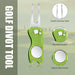Golf Divot Repair Tool, All Metal Foldable Divot Tool with Pop-up Button & Magnetic Ball Marker, 2-6 Pack