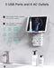 Wall Outlet Extender with Surge Protector, 6 AC Outlets, with Shelf