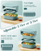Bento Lunch Box, 65 oz 3-Tier Stackable Lunch Container, Adjustable 2/3 Tier Design, BPA-Free Food-Grade Plastic, Leakpr