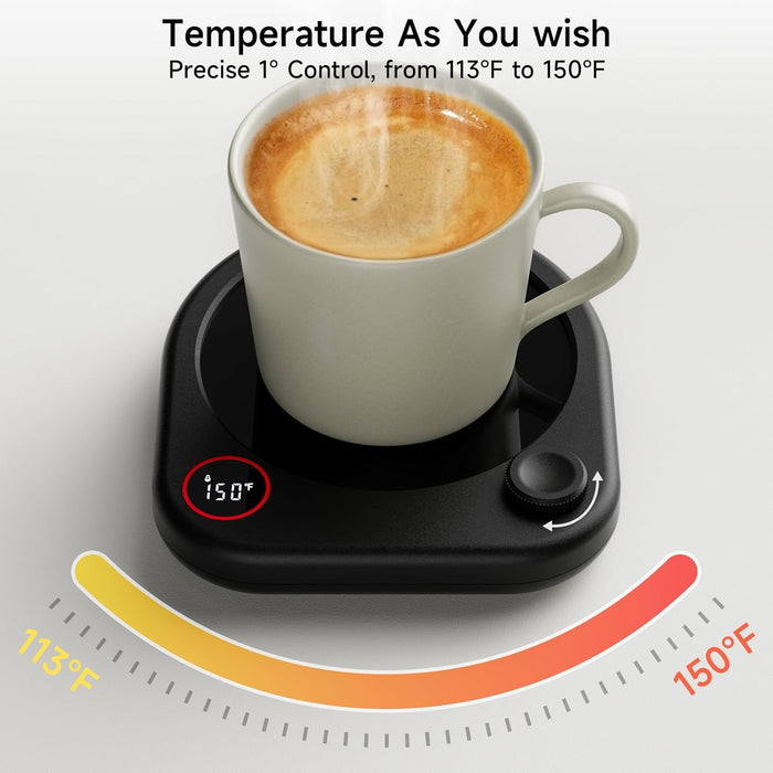 Coffee Mug Warmer for Desk, Cup Warmer with Temp Display & Timer