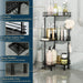 Corner Shower Caddy Standing - 3-Tier Stainless Steel Shower Organizer with Soap Holder and 4 Hooks, Large Capacity Corn