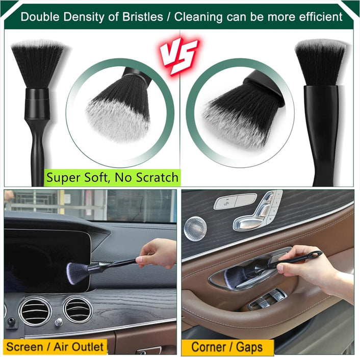 Car Interior Duster Detail Brush Cleaning Gel Kit, Dust Remover