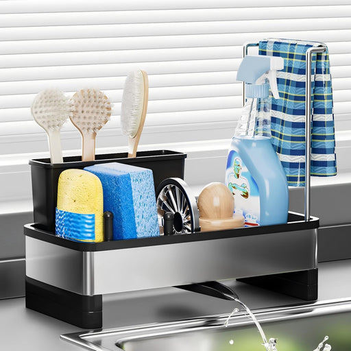Stainless Steel Sink Caddy, Sponge Holder for Kitchen Sink 9.8″