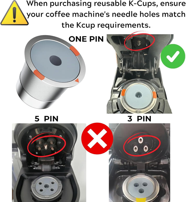 Reusable K Cups and Coffee Pods,Universal stainless steel k Cups for Keurig 2.0 and 1.0 Coffee Makers machine(2pack)