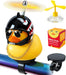 Rubber Duck Bike Decorations [New Stable Clamp Mount] Cute Squeak Duck Bike Bell [Two Helmet Propeller] Funny Bike Acces