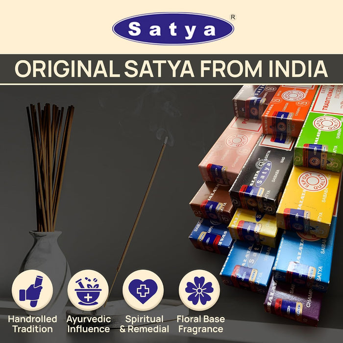 Set of 12 Nag Champa Namaste Positive Vibes Tantra Buddha Blessing Aura Cleansing Chakra Pyramids Reiki Karma Spiritual Healing Traditional Ayurveda