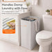 80L Large Laundry Baskets, Laundry Hampers Bags, 2 Pack, Grey