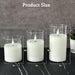 Glass Rechargeable LED Flickering Flameless Candles with Remote and Timer
