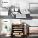Mail Sorter, Literature Organizer with Adjustable Shelves, Paper Organizer for Office, Home, Wood Countertop File Holders, Mails, Magazines, Rustic Brown FG41WF01