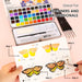 50 Color Watercolor Paint Set with Brush Pens