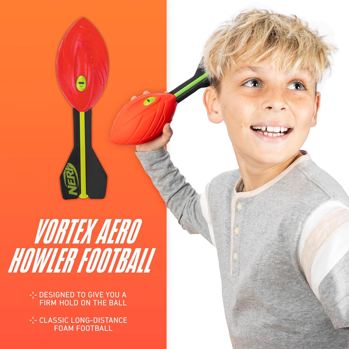 Vortex Aero Howler Foam Ball, Classic Long-Distance Football, Flight-Optimizing Tail, Whistling Sound, Indoor & Outdoor 