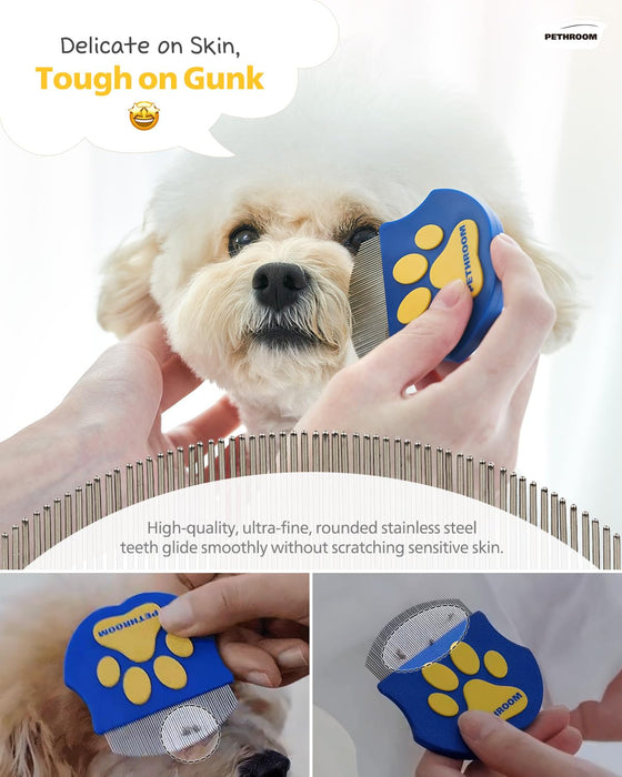 Professional Eye Comb for Pets, Stainless Steel Tear Stain Remover