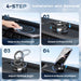 Magnet Phone Holder for Car & Desk, Strong Magnetic Phone Mount with Secure Lock, Universal 360° Rotatable Phone Stand f