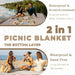 2 in 1 Extra Large Rug Outdoor Picnic Blanket Waterproof Woven Boho Mat Giant Beach Towel Travel Essential Yoga Accessor
