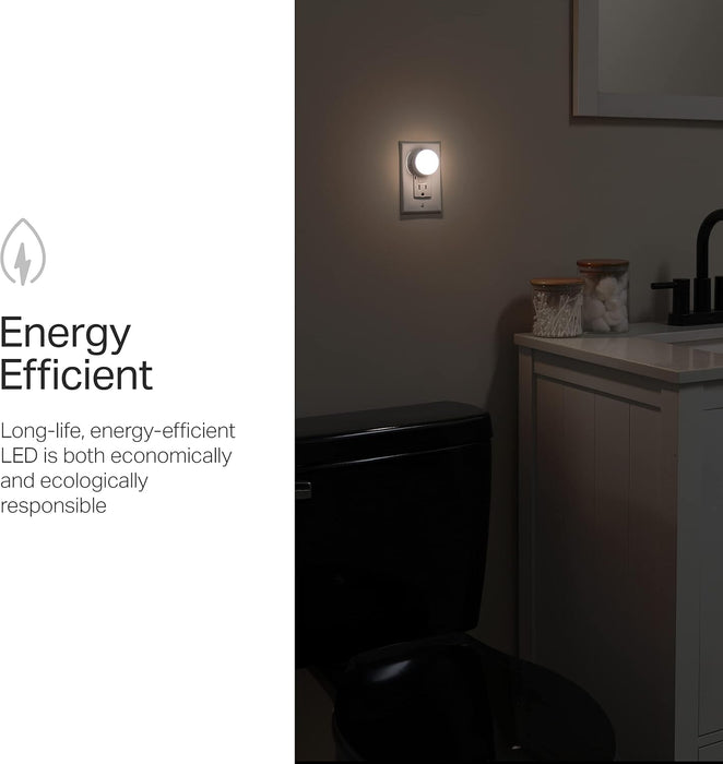 , Mini LED Night Light, Plug-In, Dusk to Dawn Sensor, Warm White, Compact, UL-Certified, Ideal for Bedroom, Bathroom, Nursery, Hallway, Kitchen, 45176, 1 Pack, 6 Count