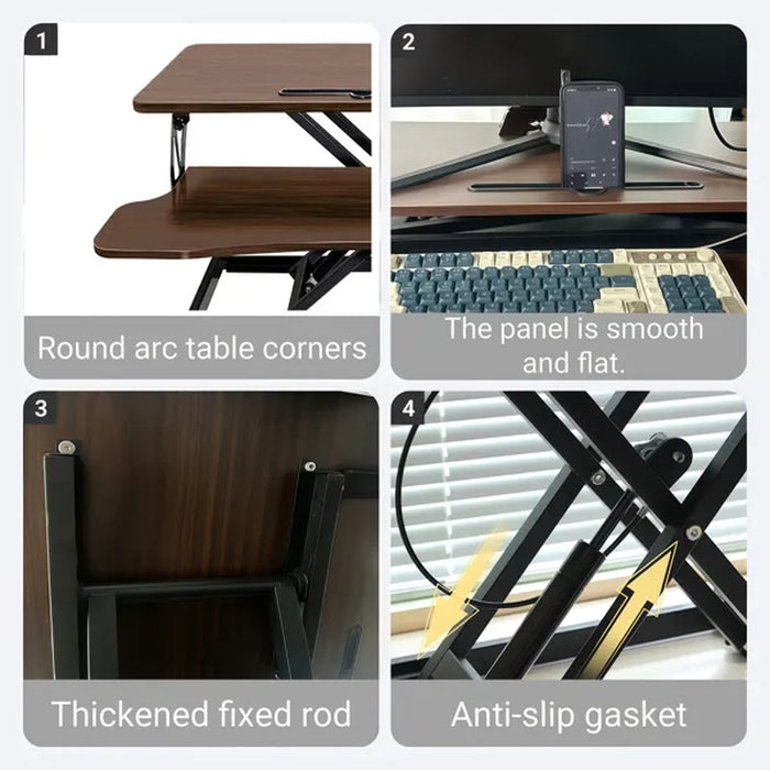 32-Inch Adjustable Sit-Stand Desk Converter