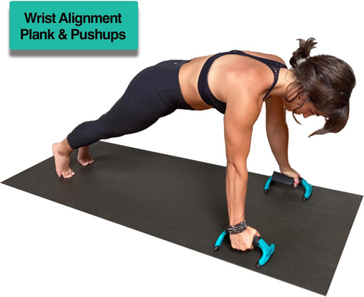 Premium Quality Wrist Alignment Yoga Blocks to Eliminate Wrist Pain in All Poses - Great for Yoga, Pushups and Pilates. 