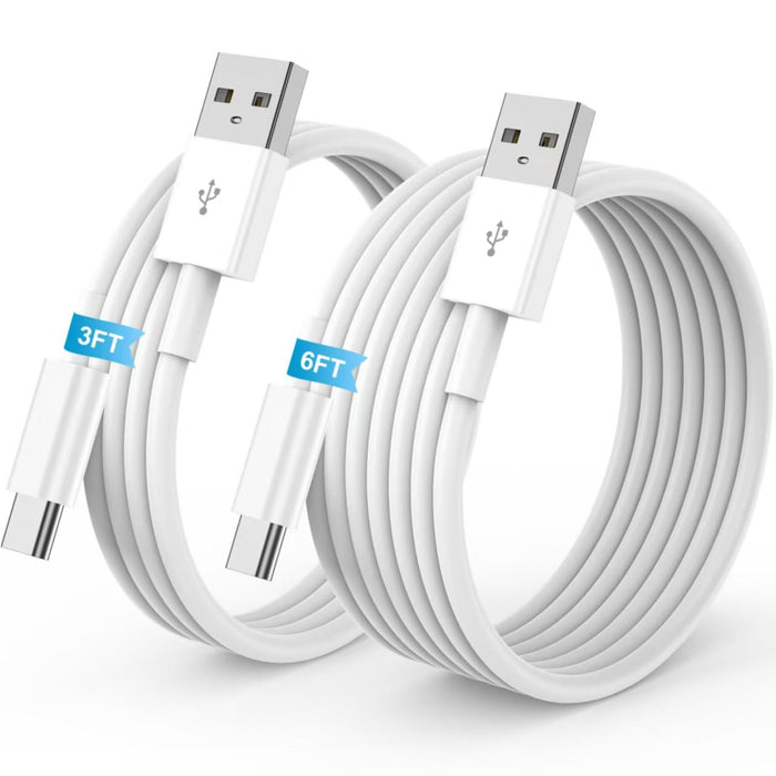 USB to USB C Cable, USB A to USB C Cable 3FT+6FT for iPhone 18 Charger Cord