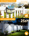 Solar Motion Sensor Lights Outdoor 120 LEDs, Black, 6 Pack