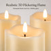 Flickering Flameless Candles with Remote, Fake Candles Set of 3