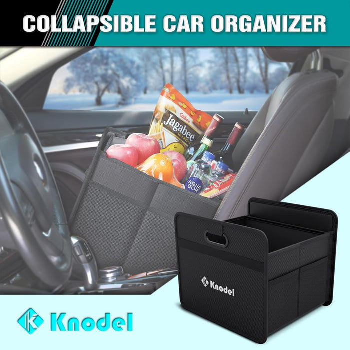 Foldable Trunk Storage Organizer for Car and Sedan (Small, Black)