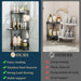 Corner Shower Caddy Standing - 3-Tier Stainless Steel Shower Organizer with Soap Holder and 4 Hooks, Large Capacity Corn