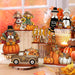 6 Pcs Fall Thanksgiving Table Decor, Cute, Bright Orange