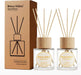 Reed Diffuser Set, Lavender & Vanilla Natural Scent Oil Diffusers with Sticks for Home Office Bathroom Aromatherapy Deco
