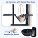 Cat Tree, Cat Tower for Indoor Cats, 43.3 inch Cat Tree Tower with Sturdy Steel Tube, Hammock, Cat Condo for Small Cats and Kittens, Scratching Post, Smoky Gray GCT004SG