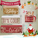 4 Pcs Christmas Table Decorations Indoor, Hot Cocoa Wood Block Sign