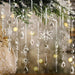 Crystal Christmas Tree Ornaments, Clear Acrylic Snowflake & Icicle, 18pcs
