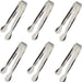 6PCS Ice Tongs Mini Sugar Tongs 4.25Inch Stainless Steel Kitchen Utensils Set,Small Serving Tong and Tiny Kitchen Tong for Appetizers,Tea Party, Coffee Bar, Desserts by  (Silver)