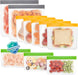 10 Pack Reusable Gallon Freezer Bags Dishwasher Safe, Extra Thick Reusable Plastic Bags BPA Free, Leak Proof Food Storage Bags with 3 Sizes for Meat, Travel - 2 Gallon 5 Sandwich 3 Snack