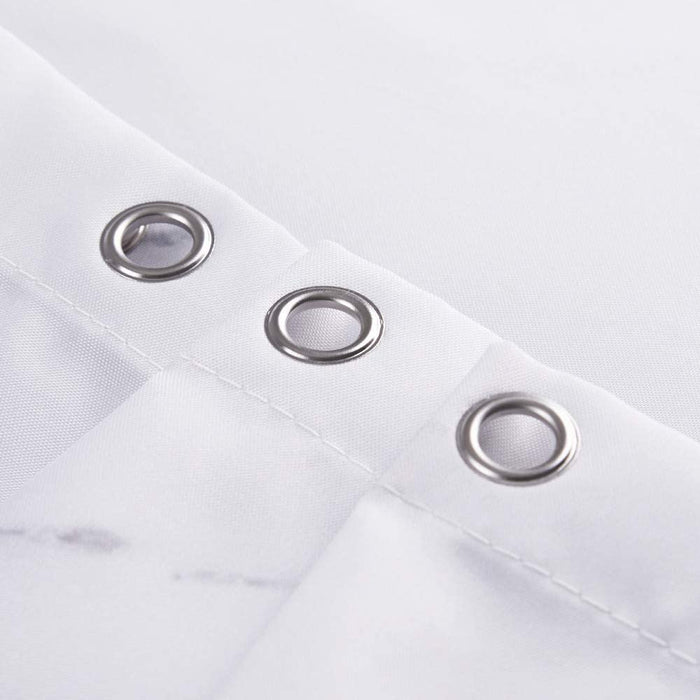 Marble Bathroom Shower Curtain,Grey and White Fabric Shower Curtain with Hooks,Unique 3D Printing,Decorative Bathroom Accessories,Water Proof,Reinforced Metal Grommets,Standard 72x72 Inches