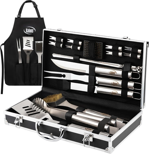 Grilling Accessories, Gifts for Men Christmas Grilling Gifts for Dad, Heavy Duty Stainless Steel BBQ Grill Tools Set for